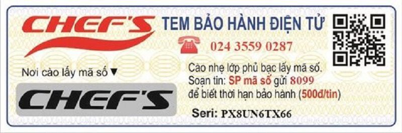 Điều kiện để được bảo hành bếp từ Chefs miễn phí