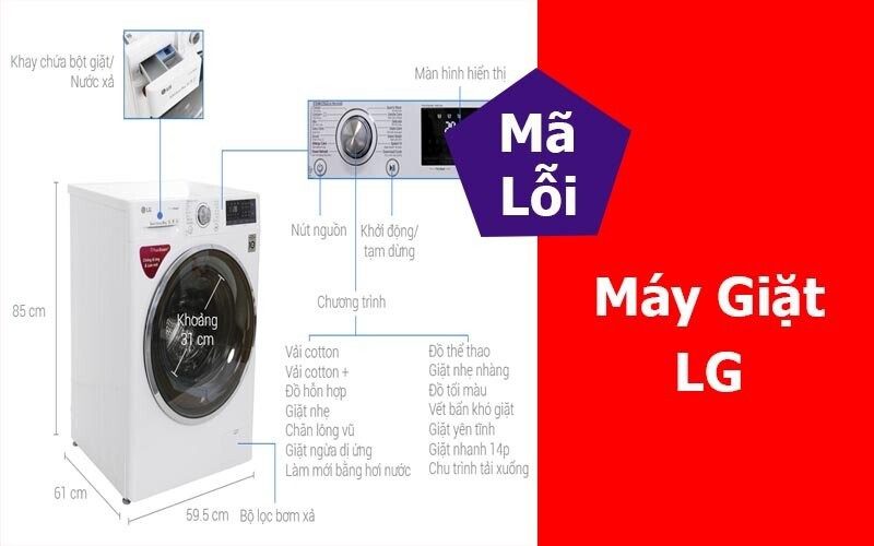 Nguyên nhân và cách sửa bảng mã lỗi máy giặt LG