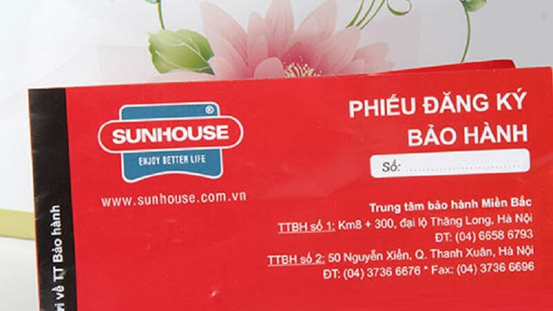 Điều kiện được bảo hành miễn phí tại trung tâm bảo hành Sunhouse 